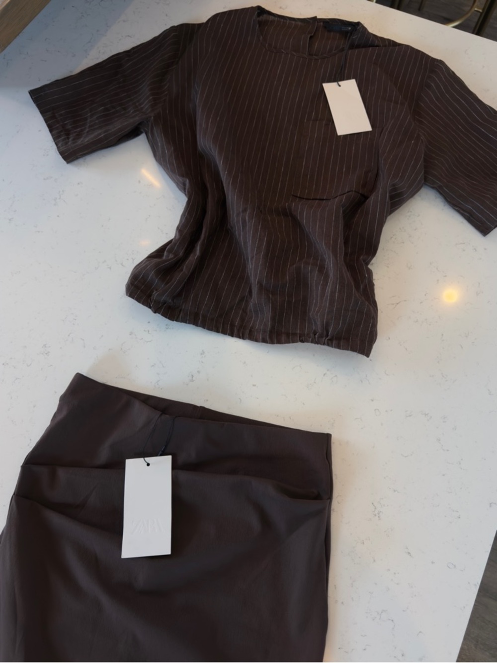 Zara Top Brown